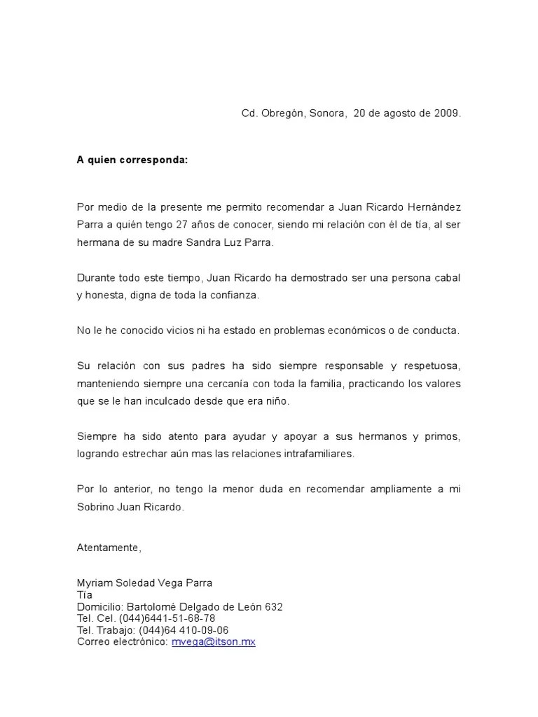 Carta Familiar