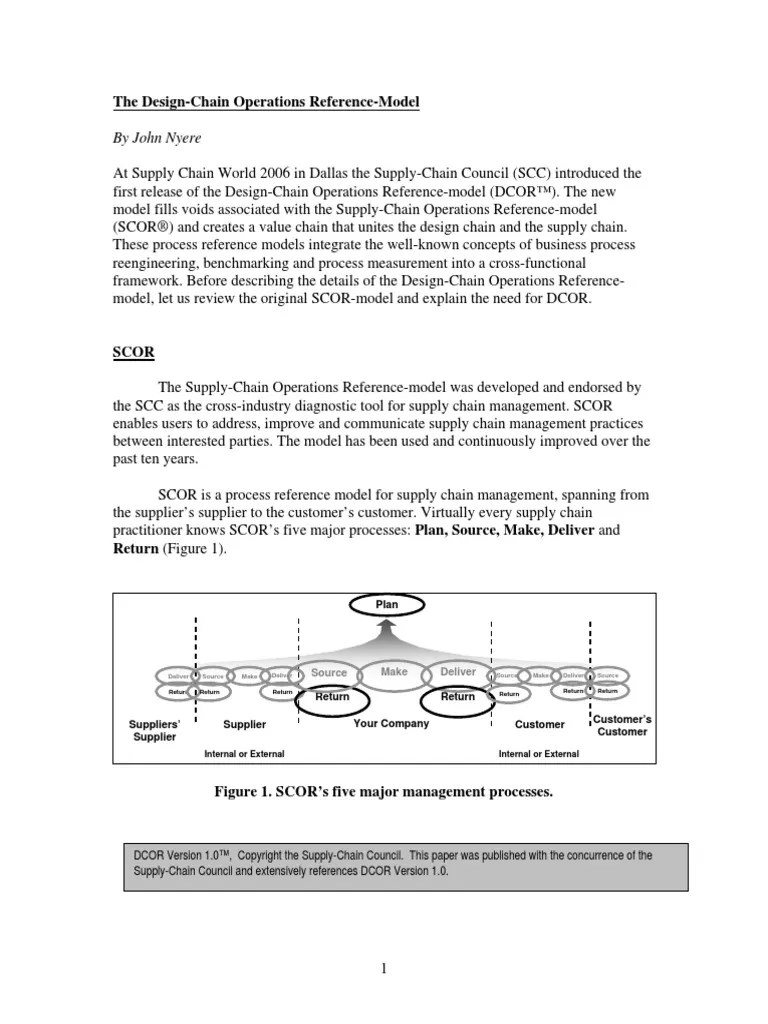 By John Nyere The DesignChain Operations ReferenceModel PDF