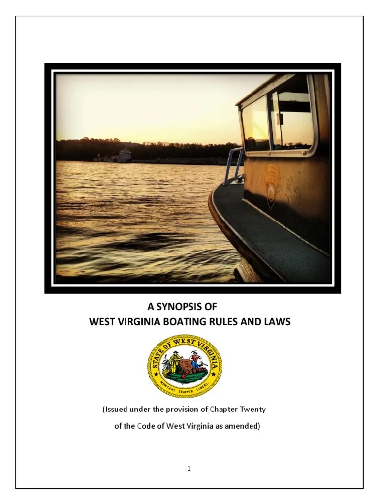WV Boating Rules and Laws PDF Scuba Diving Engines