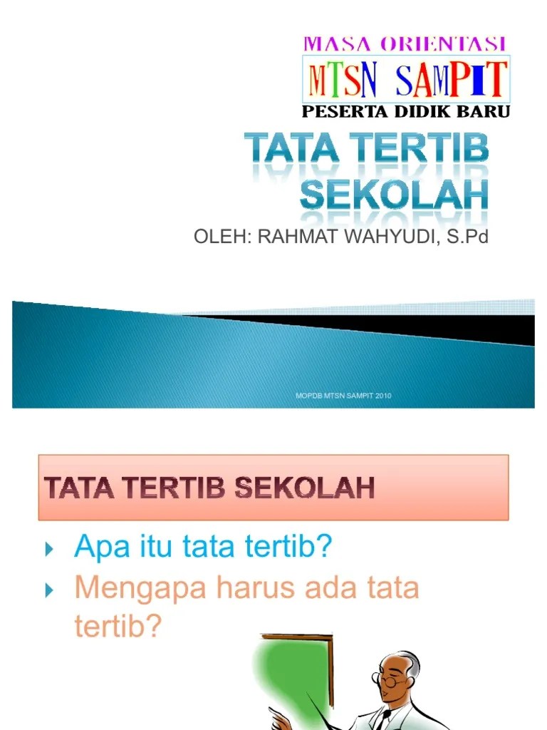 TAta Tertib Sekolah