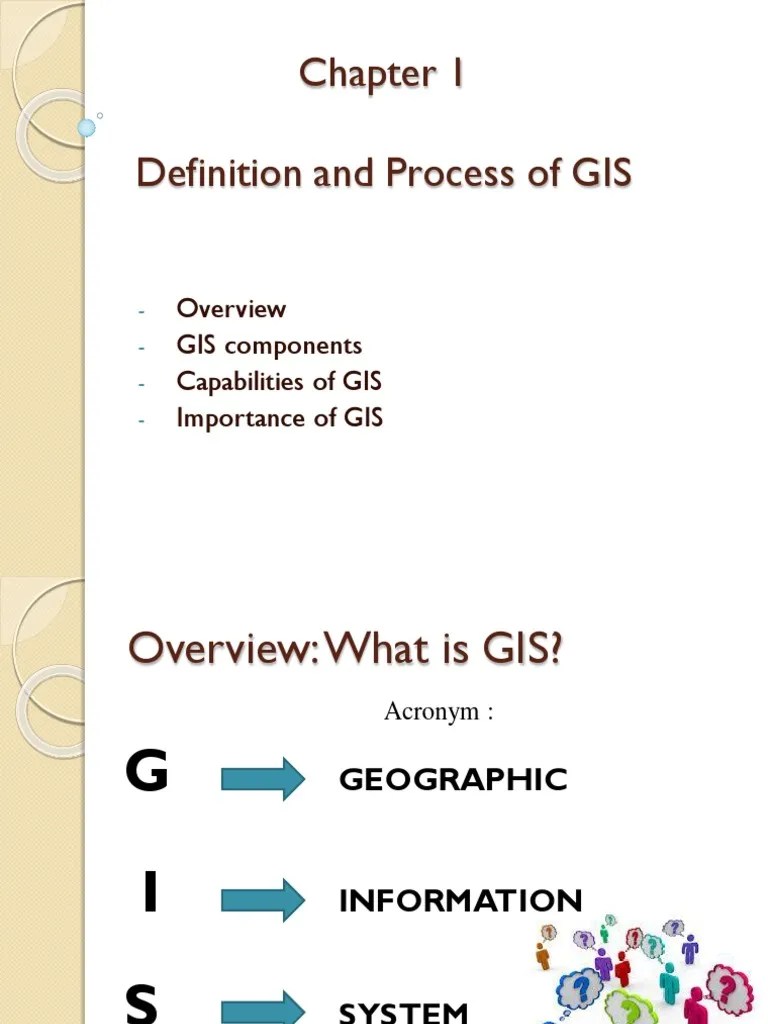 Chapter 1 Definition and Process of GIS PDF Geographic