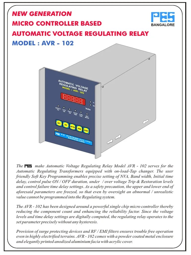 Model Avr 102 Micro Controller Based Automatic Voltage Regulating