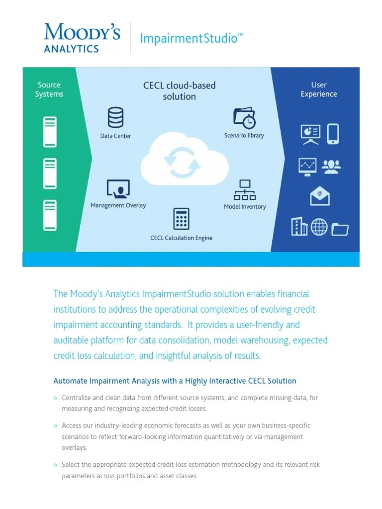 Moodys Analytics Product Impairmentstudio Brochure PDF Analytics Risk