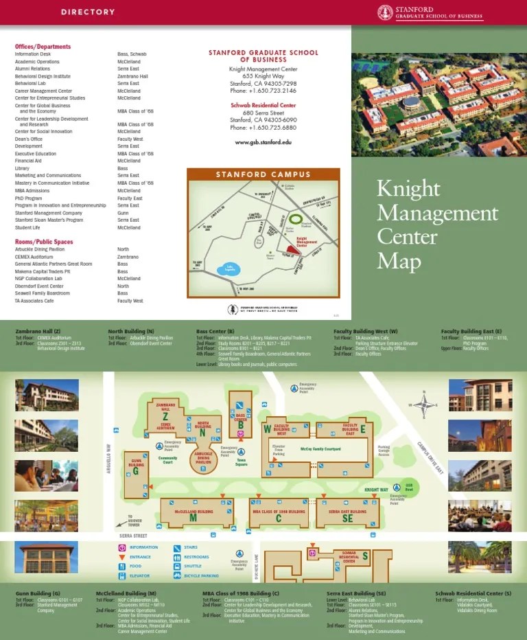 GSB KMC Campus Map Final PDF Stanford University Master Of