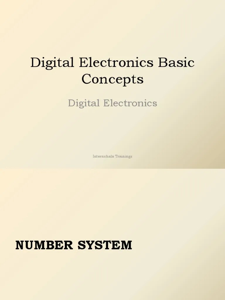 Digital Electronics Basics PDF Elementary Mathematics