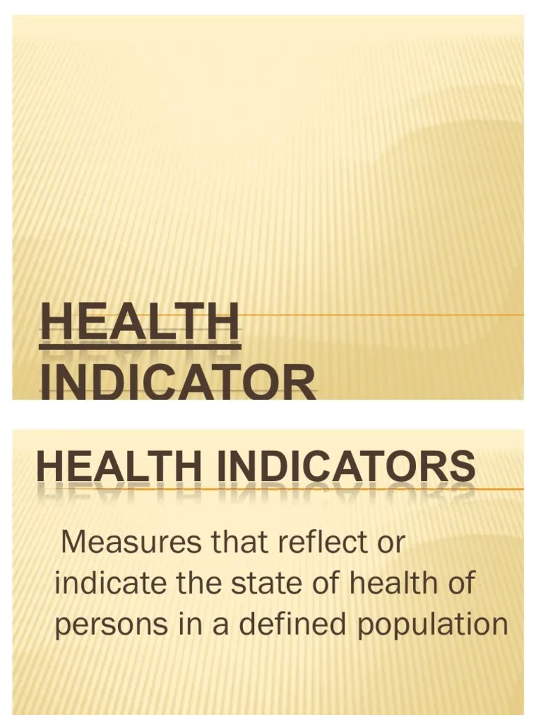 Health Indicator PDF Health Care Patient