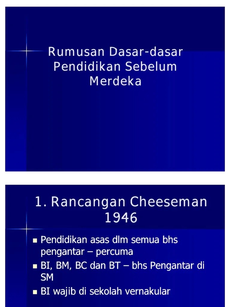Rumusan DasarDasar Pendidikan
