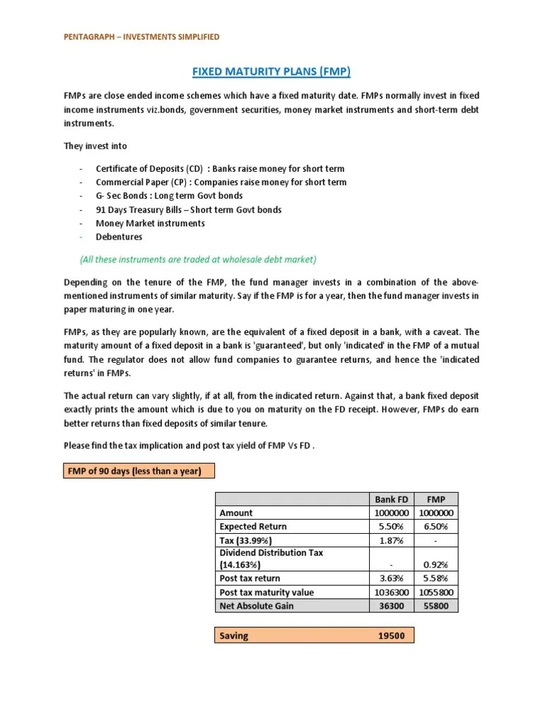 Fixed Maturity Plans PDF