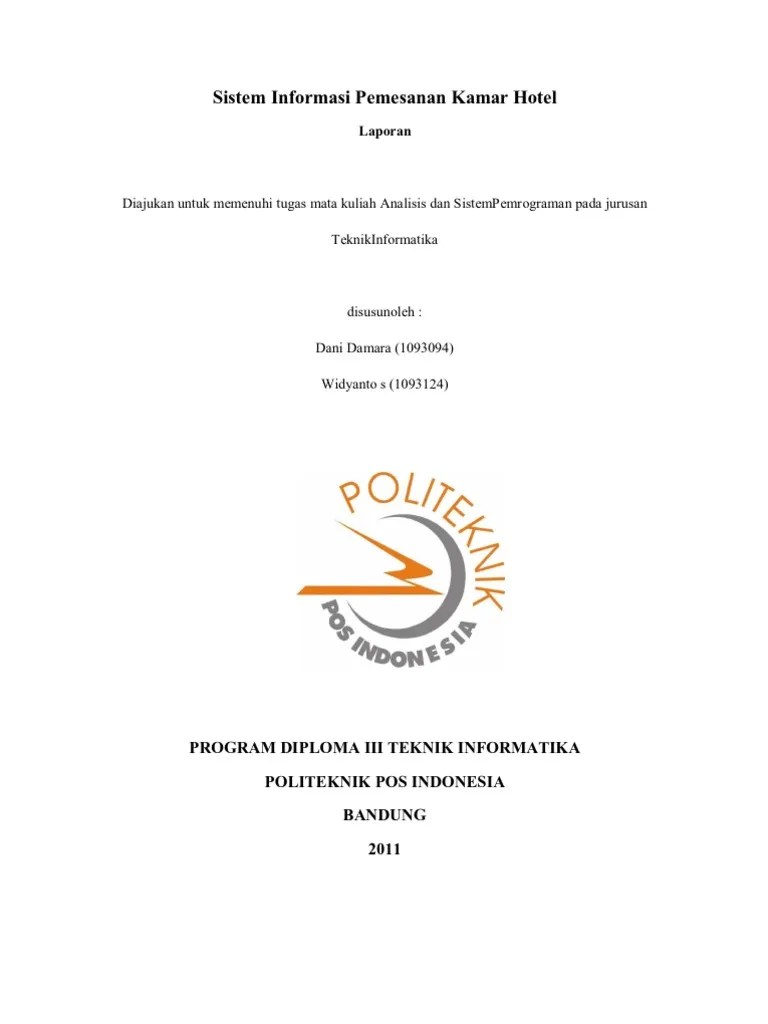 Sistem Informasi Pemesanan Kamar Hotel (UML)