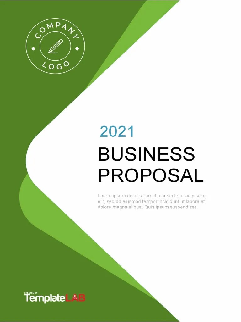 Proposal Cover Page Template PDF