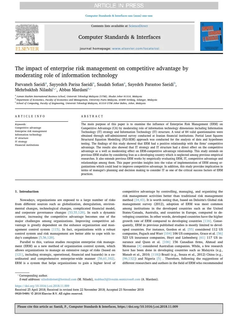Computer Standards & Interfaces Download Free PDF Risk