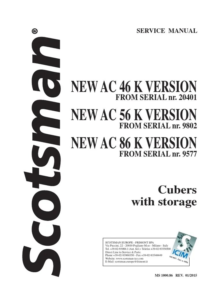 Ice Maker Scotsman AC86Service Manual PDF Thermostat Valve