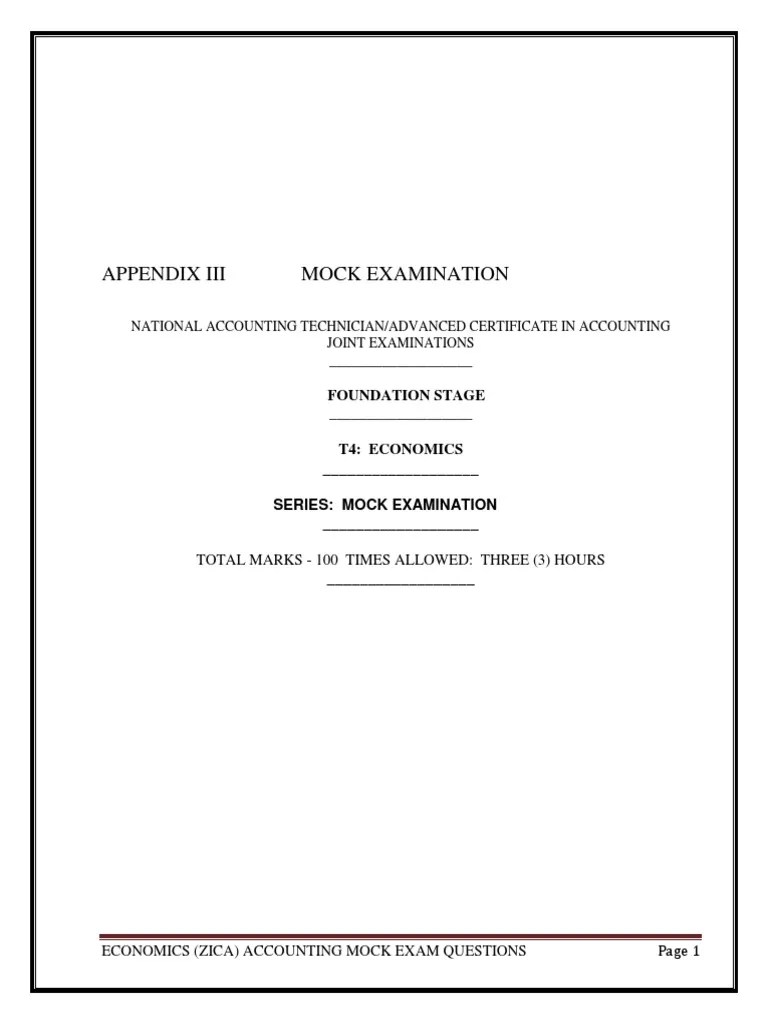 Exam Questions (Economics) | PDF