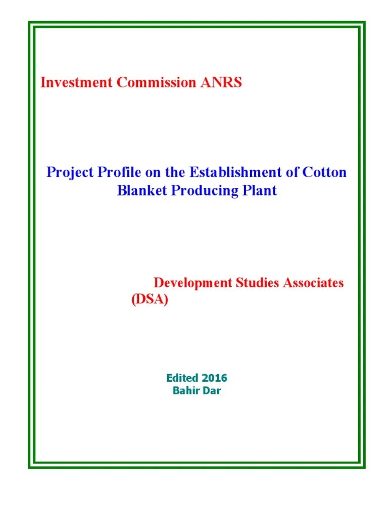 Revised Cotton Blanket PDF Net Present Value Internal Rate Of Return