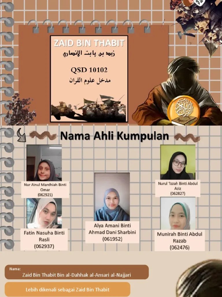 Zaid Bin Thabit PDF