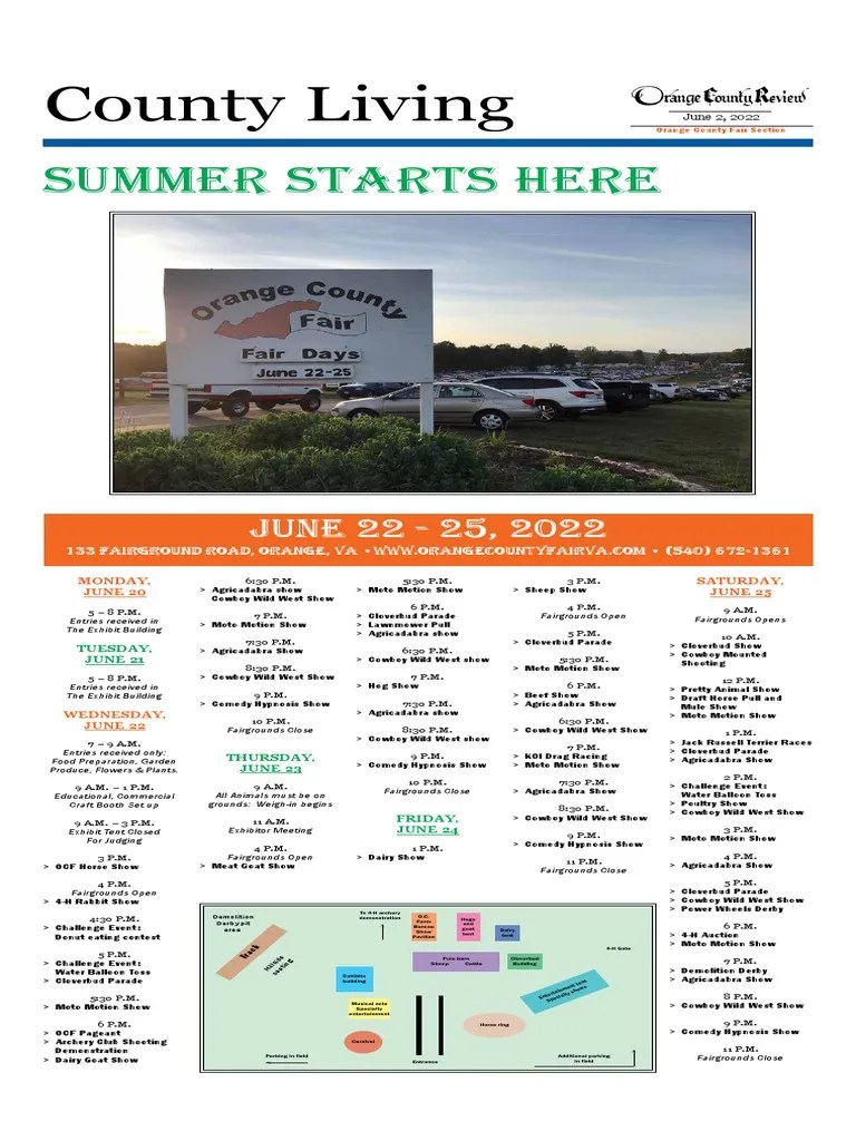 2022 Orange County Fair Schedule PDF Quilt Embroidery