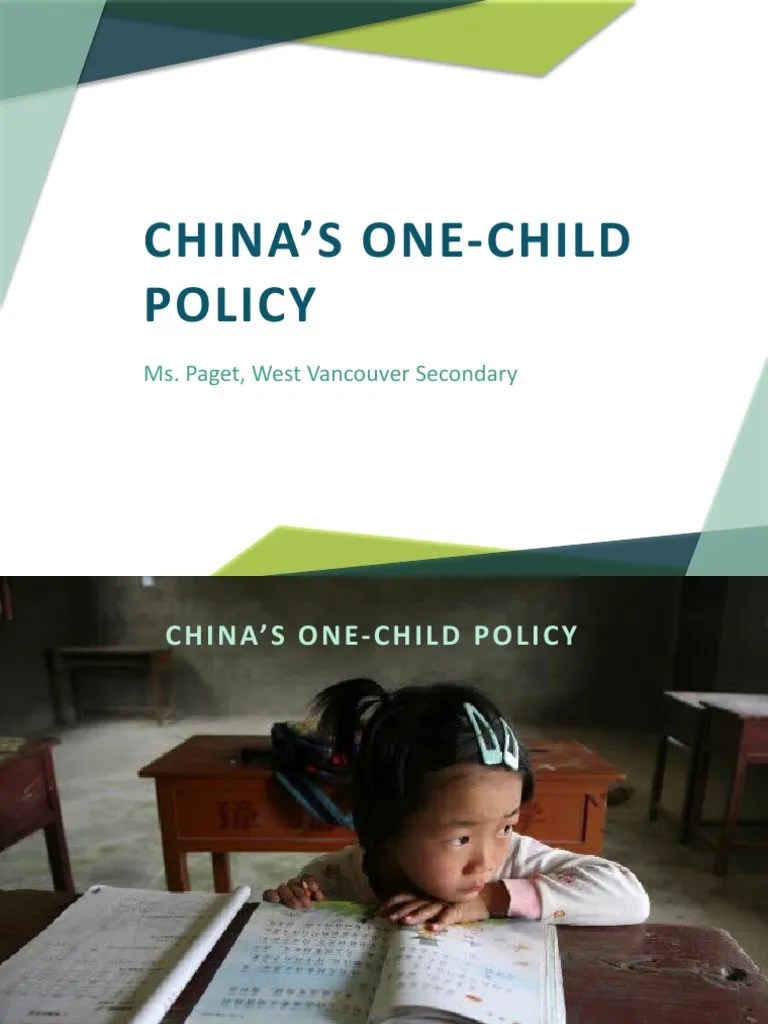 China OneChild Policy PPT Slides PDF