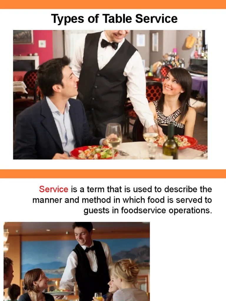 Chapter 6 Types of Table Service PDF Buffet Tableware
