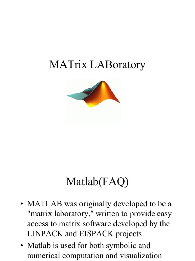 Matrix Laboratory Matlab Matrix (Mathematics)