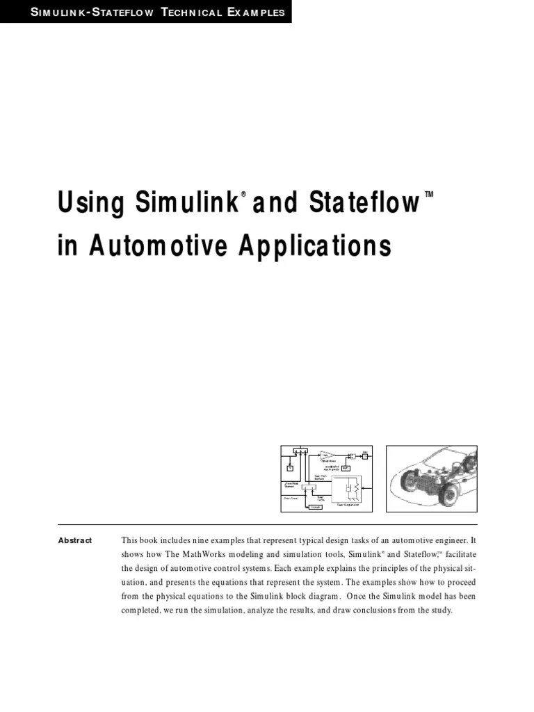 Matlab, Simulink Using Simulink and Stateflow in
