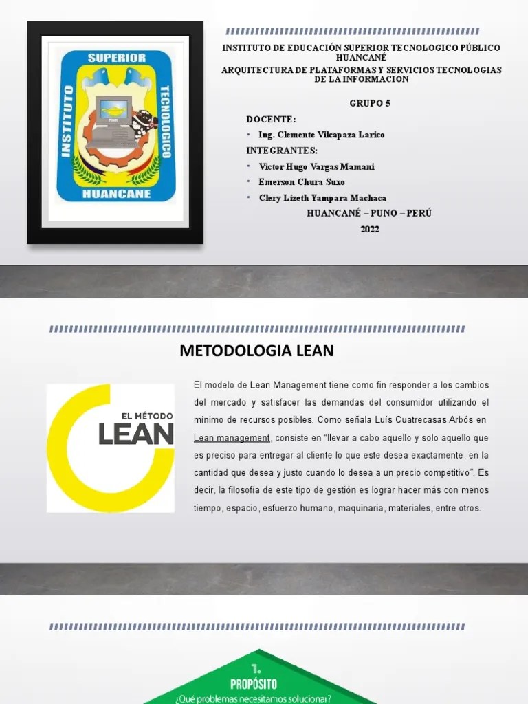 Metodologías Lean XP PDF Software Lean Manufacturing