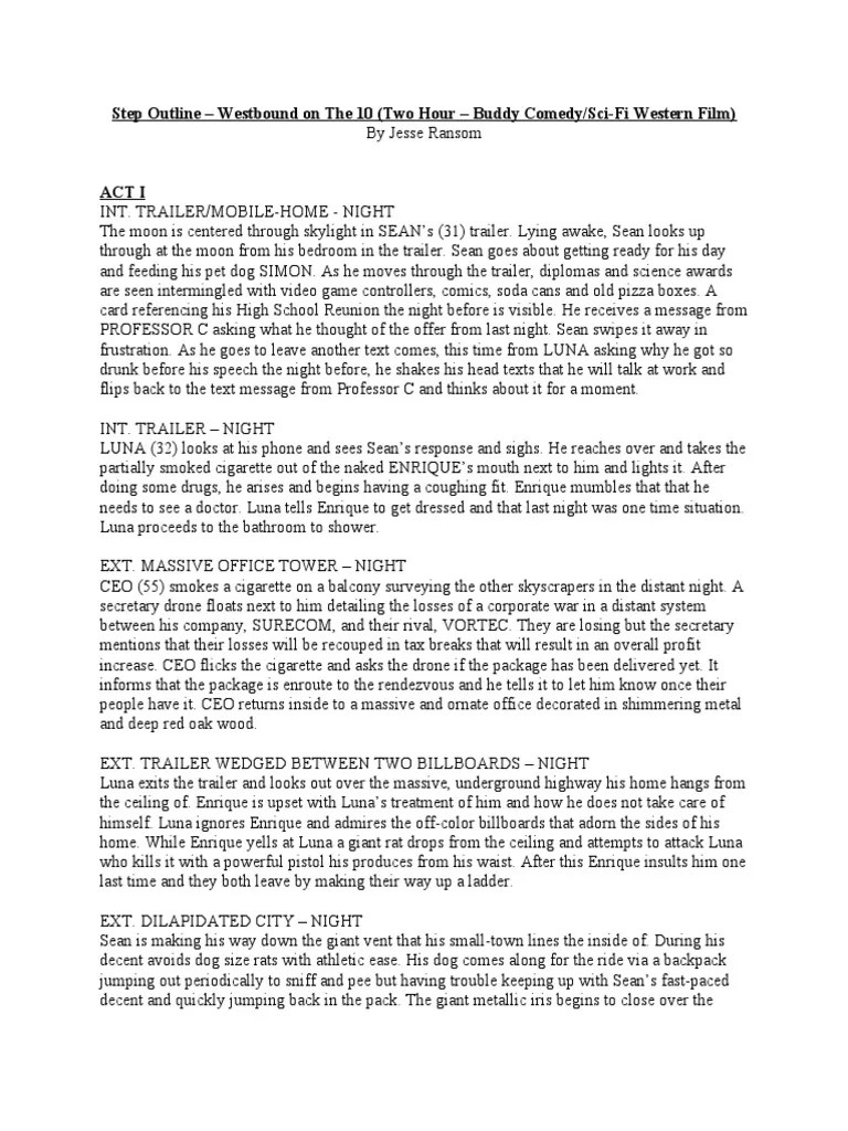 Westbound On The 10 Spec Script Sample by Jesse Ransom PDF