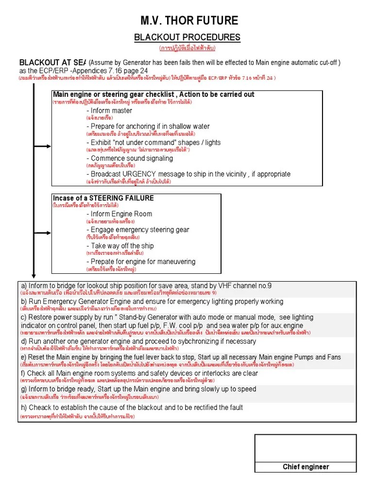 blackout procedures PDF