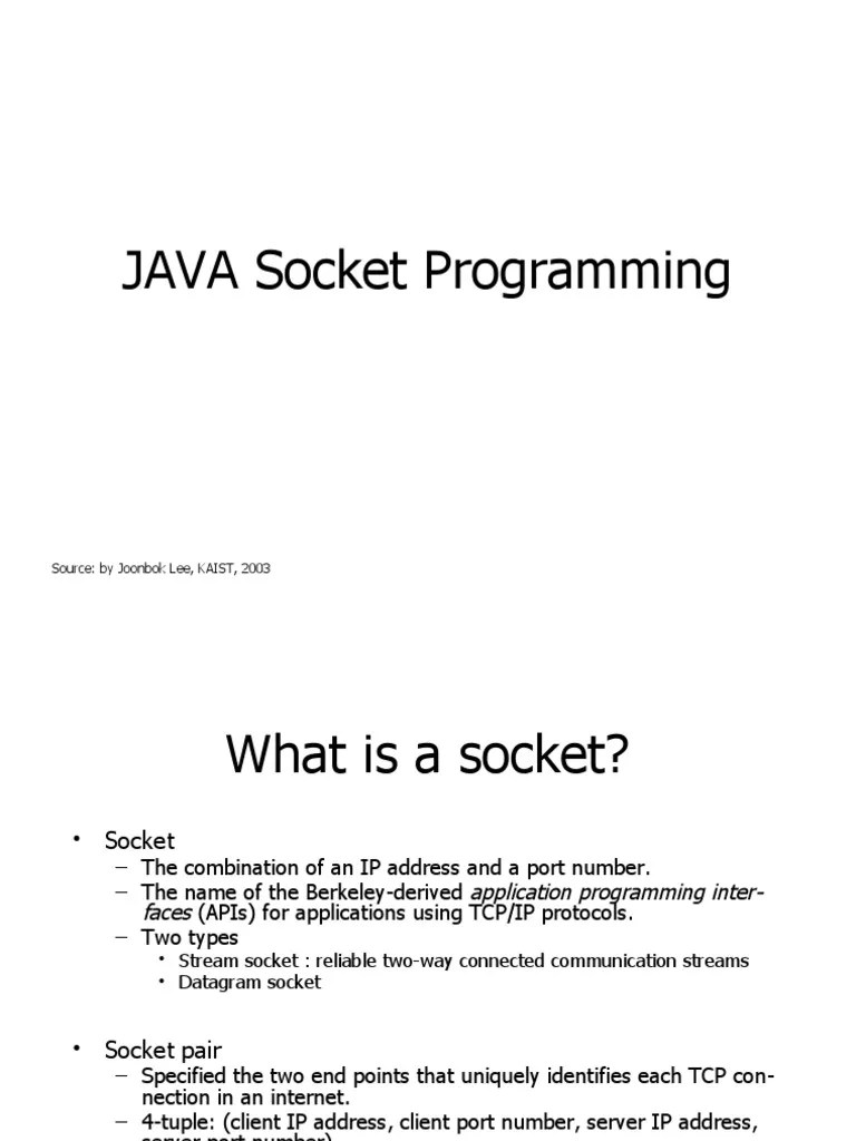 Java Socket Programming PDF Network Socket Port Networking)