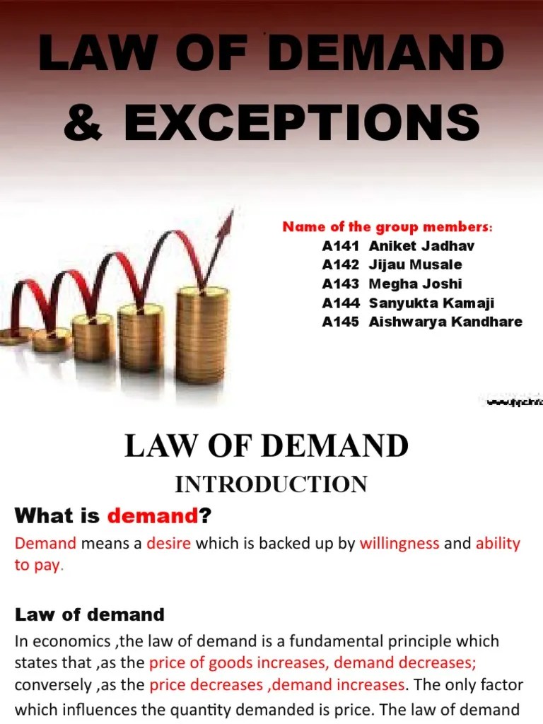 Law of Demand PDF