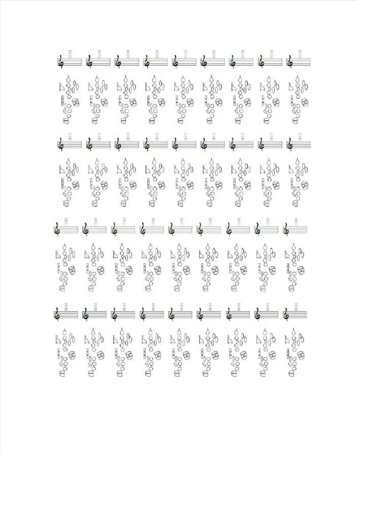 Blank Sax Fingering Chart PDF