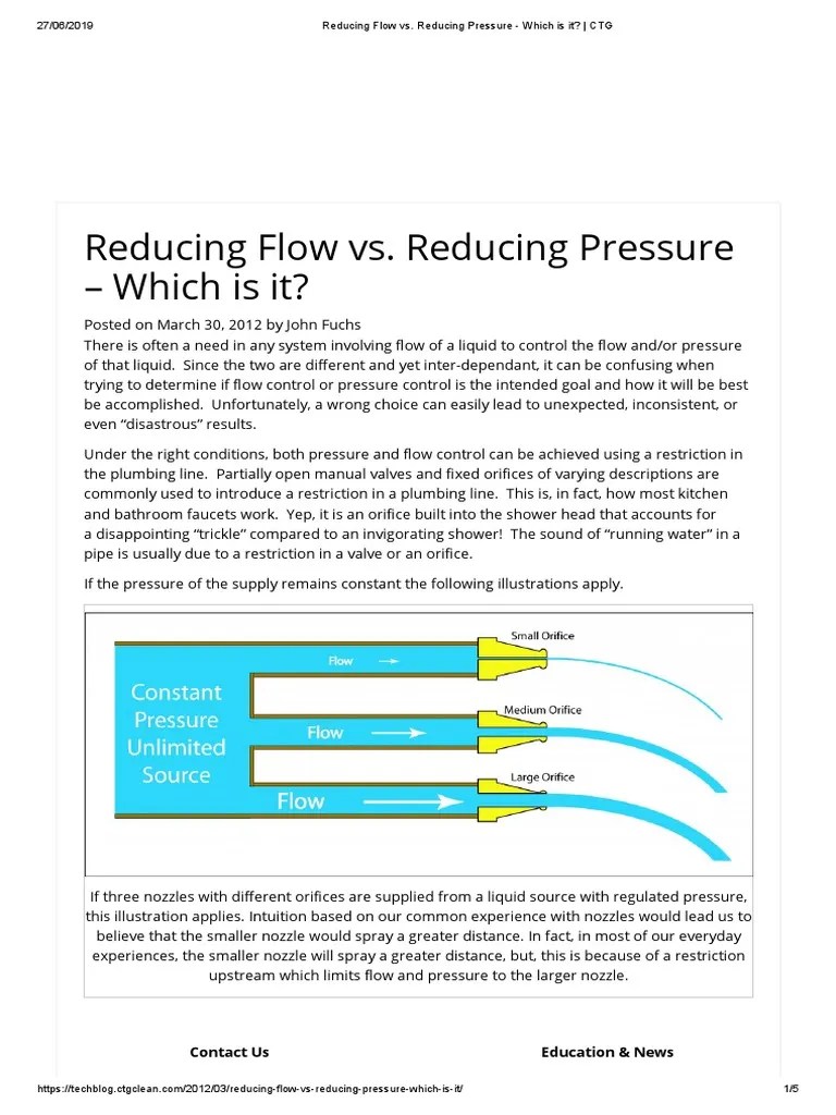 Reducing Flow vs. Reducing Pressure Which Is It CTG PDF Liquids