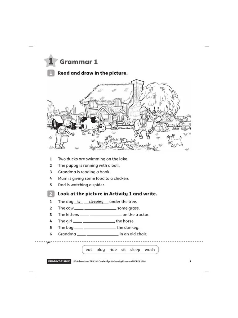 Present Continuous Exercises For Kids | PDF