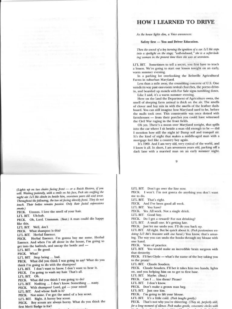 How I Learned to Drive PDF
