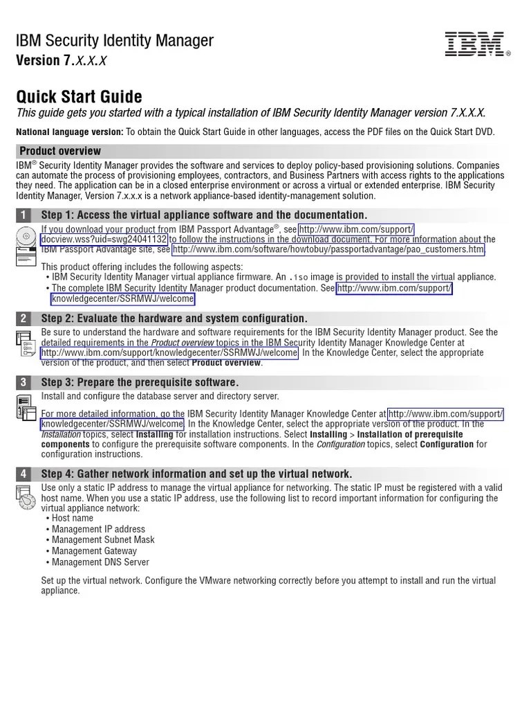Quick Start Guide IBM Security Identity Manager PDF Ip Address