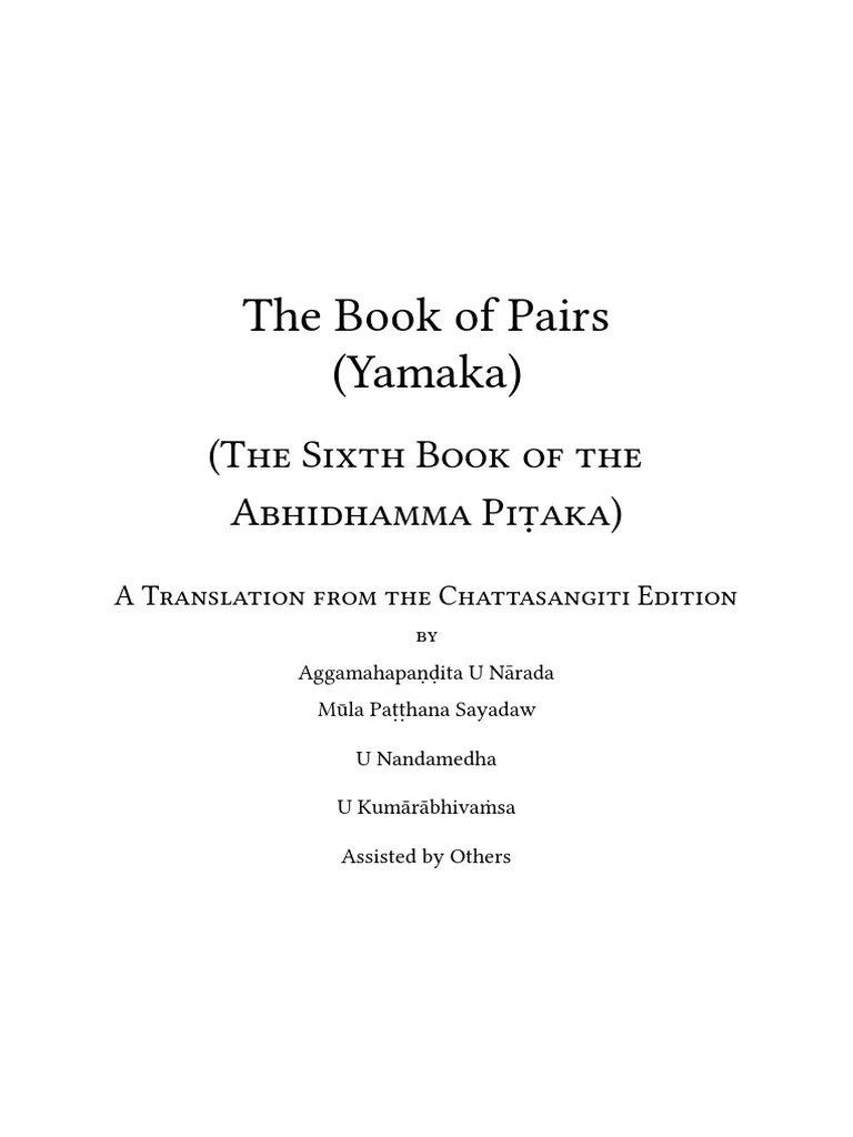 Yamaka en PDF Religious Philosophical Concepts Buddhist