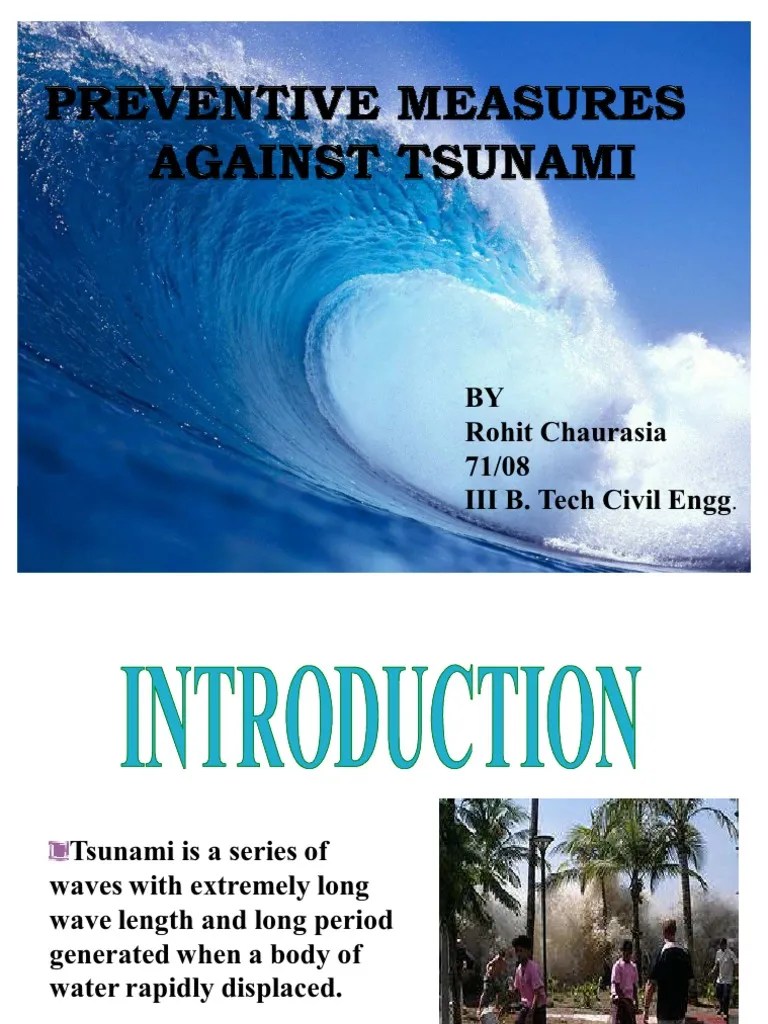 PREVENTIVE MEASURES AGAINST TSUNAMI