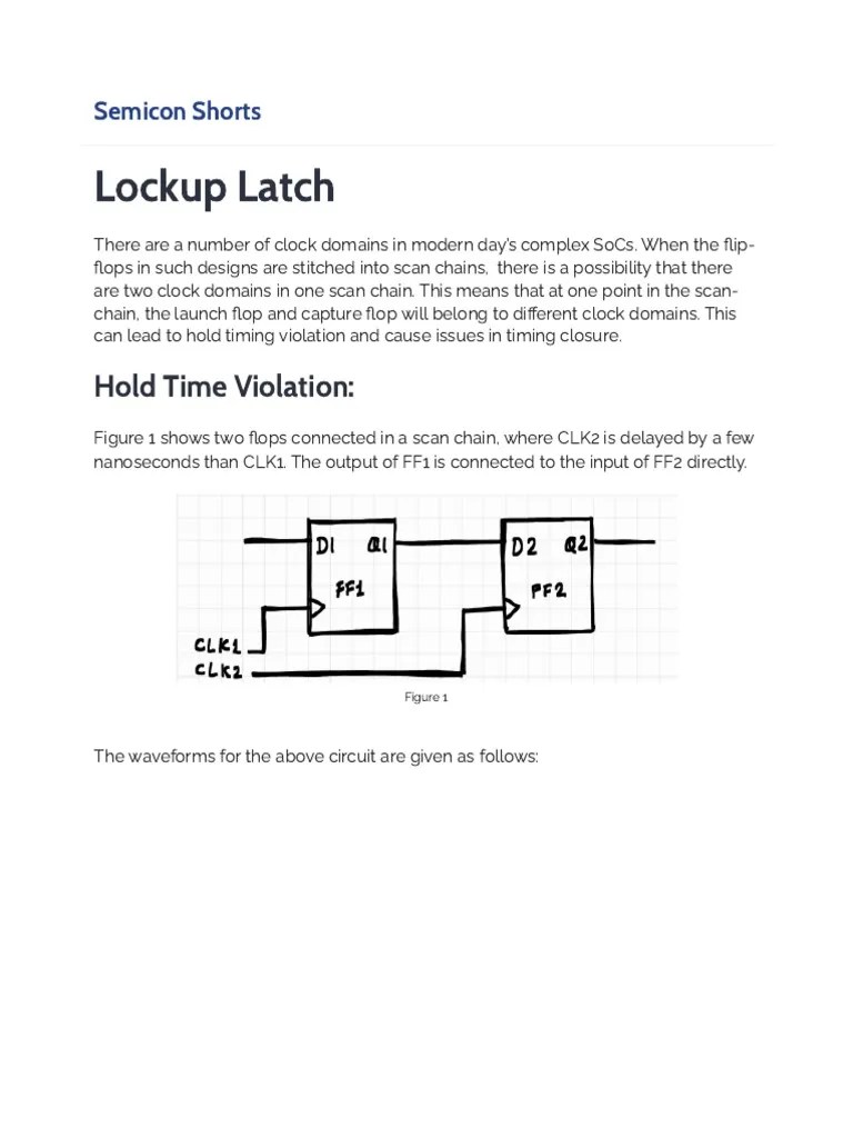 Lockup Latch Semicon Shorts PDF
