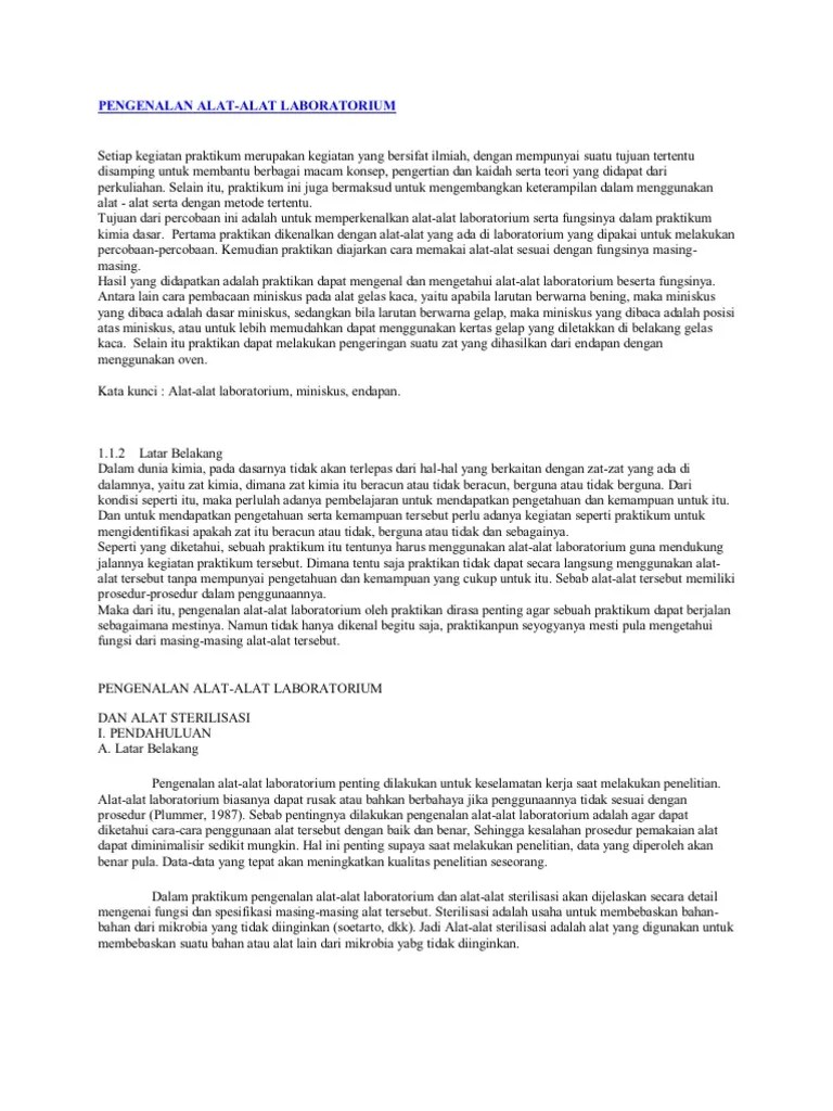 Laporan Praktikum Pengenalan Alat Dan Bahan Mikrobiologi Seputar Laporan