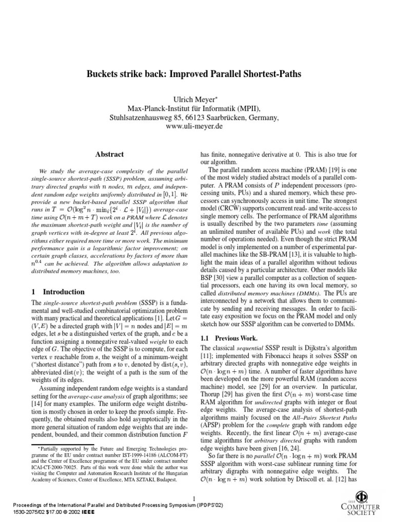Buckets Strike Back Improved Parallel ShortestPaths PDF