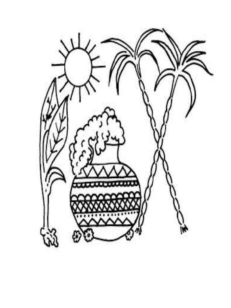 Pongal Pictures For Colouring PDF