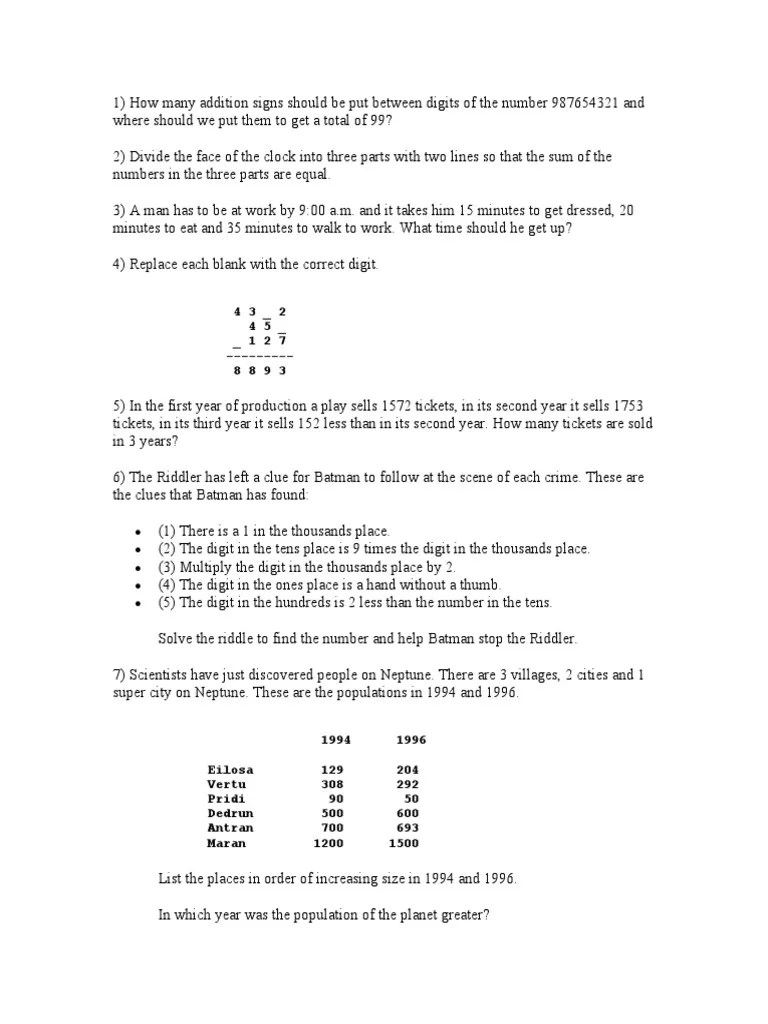 Word Problems Class 5 PDF Polytopes Convex Geometry