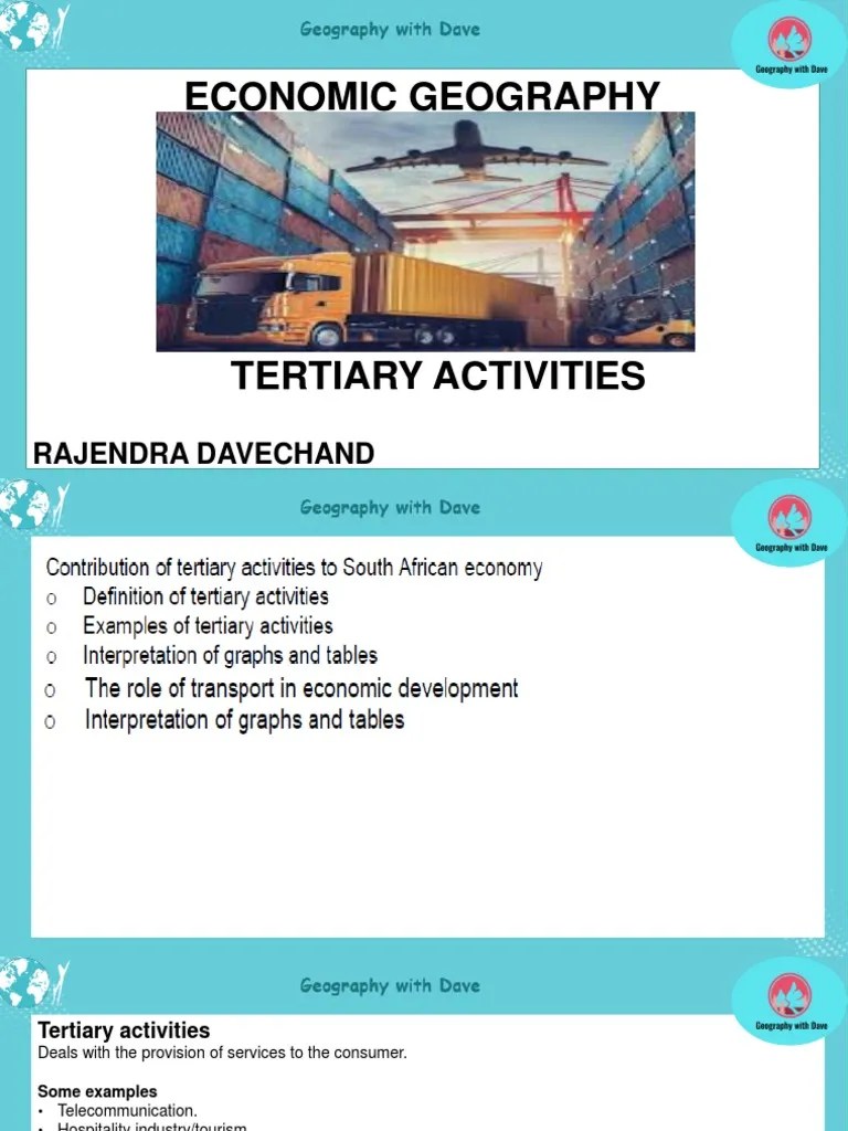 01 Geography Grade 12 Economic Geog Tertiary Activities PDF
