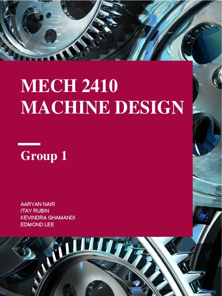 Group 1 Gearbox Design Report PDF Steel Gear