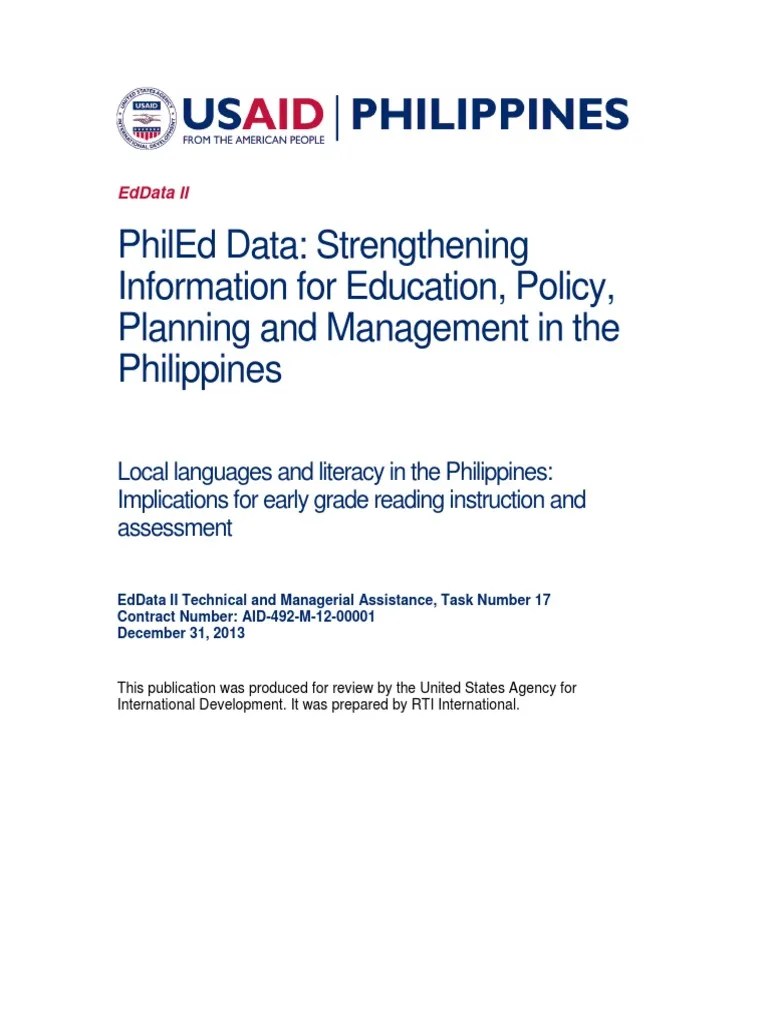 PhilEdData Firth Toolkit Formatted 10 PDF Tagalog Language Preschool