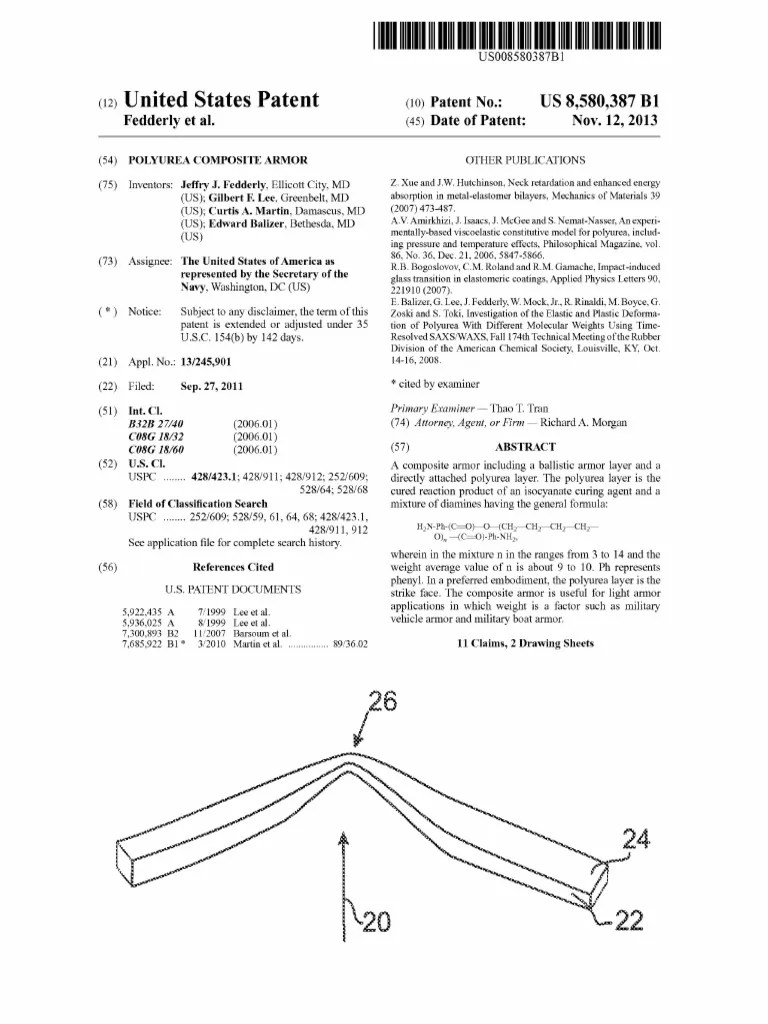 Polyurea Composite Armor with Improved Blast and Shock Resistance PDF