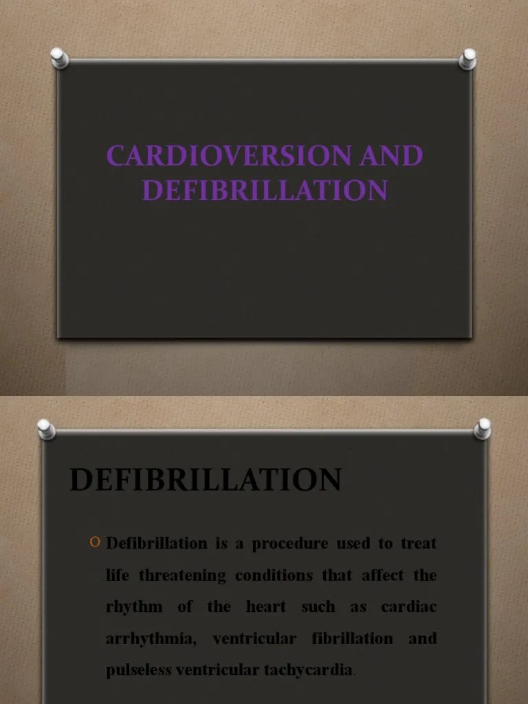 Cardioversion and Defibrillation PDF Heart Clinical Medicine