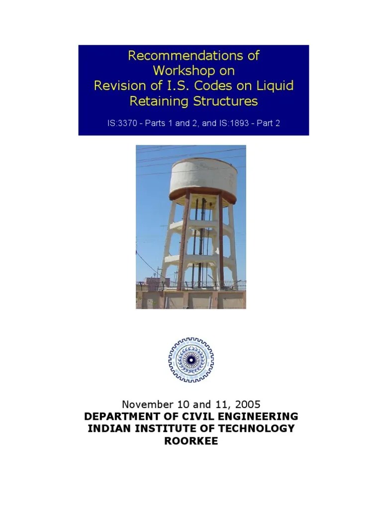 Liquid Retaining Structures PDF Earthquakes Concrete