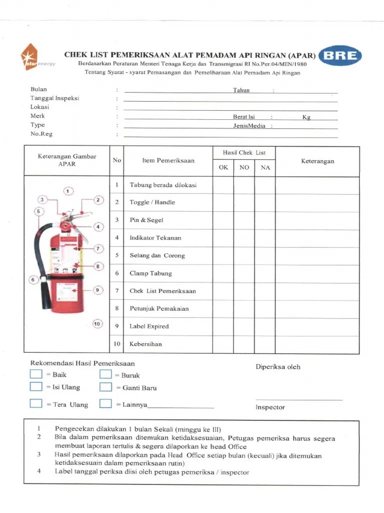 Form APAR Ispection BRE PDF