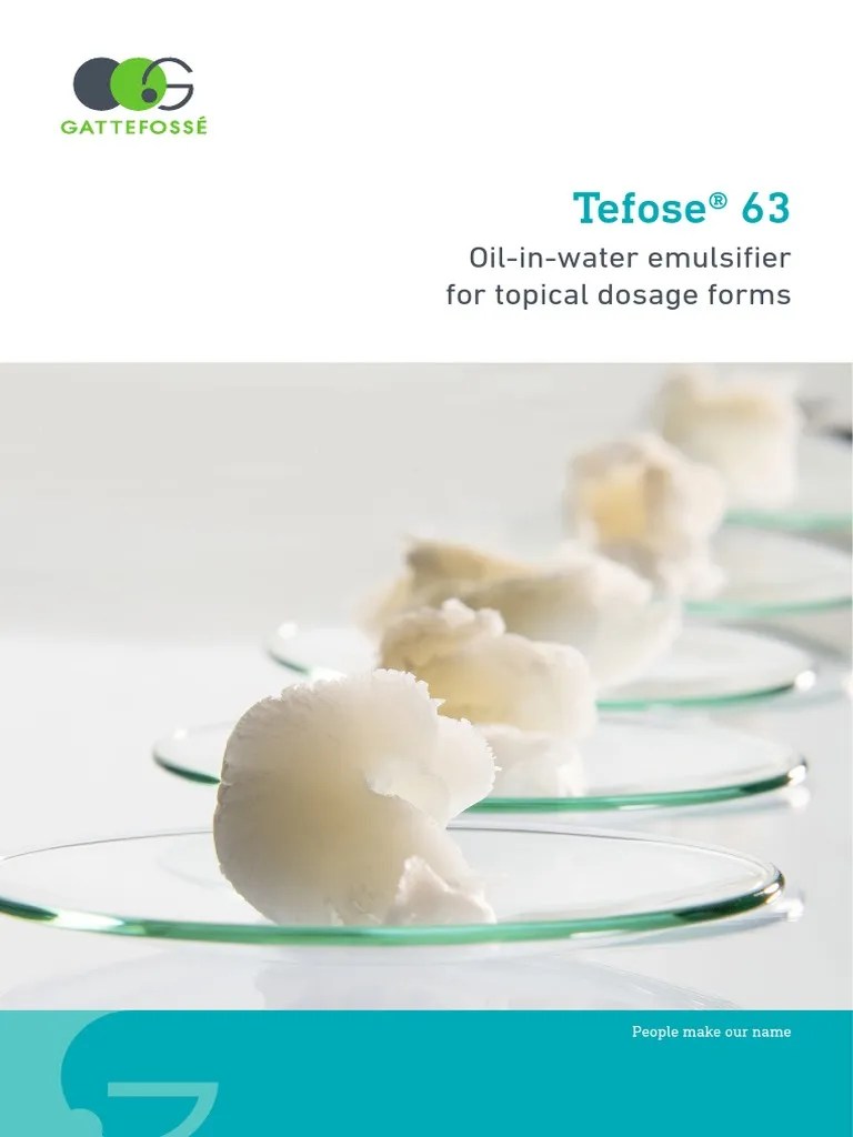 Tefose® 63 OilInWater Emulsifier For Topical Dosage Forms PDF