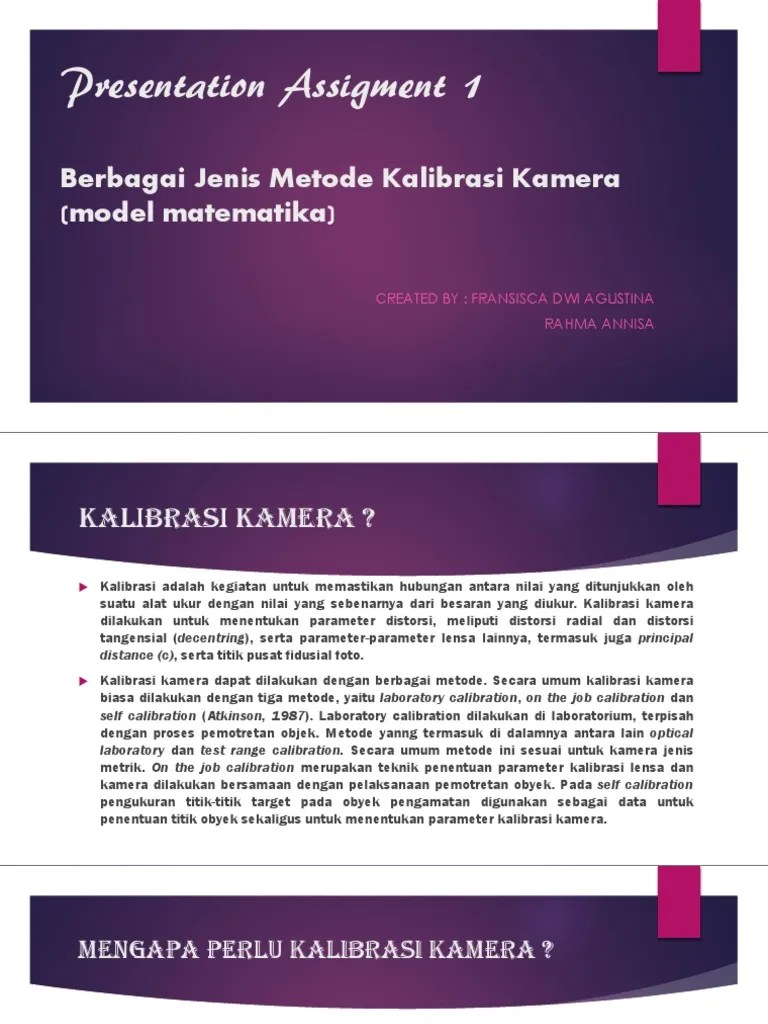 Calibration Methods Camera PDF